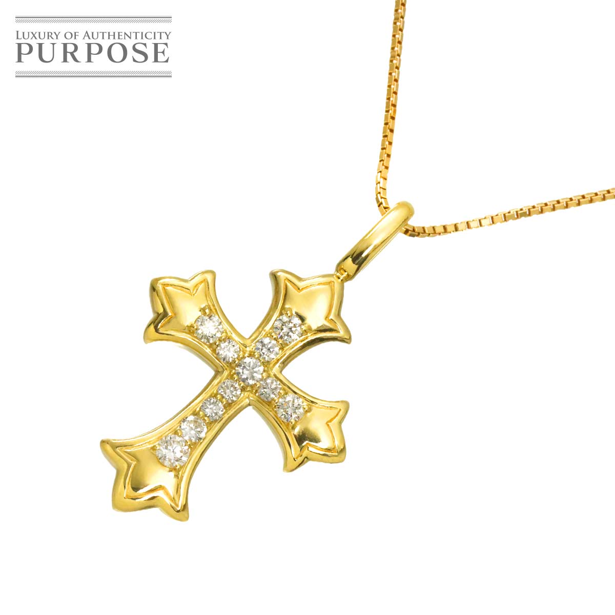 【新品仕上げ】 ダイヤ 0.80ct ネックレス 50cm K18 YG イエローゴールド 750 Diamond Necklace 【中古】|VINTAGE LOVER PURPOSE