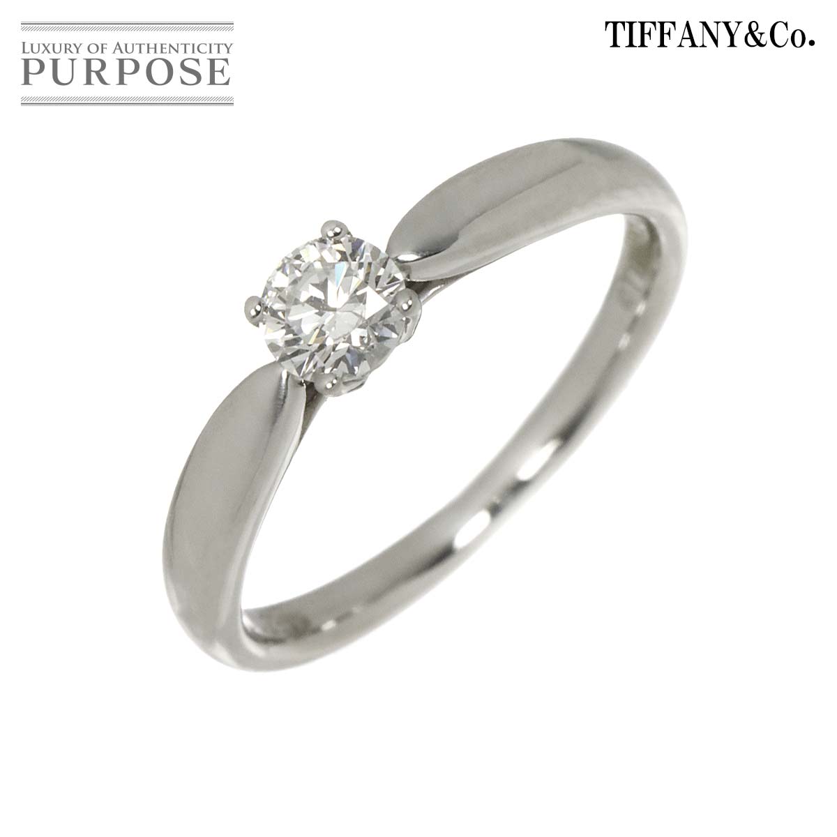【新品同様】 ティファニー TIFFANY&Co. ハーモニー ダイヤ 0.23ct G/IF1/3EX 6.5号 リング Pt プラチナ 指輪 Diamond Ring【鑑定書付き】【中古】