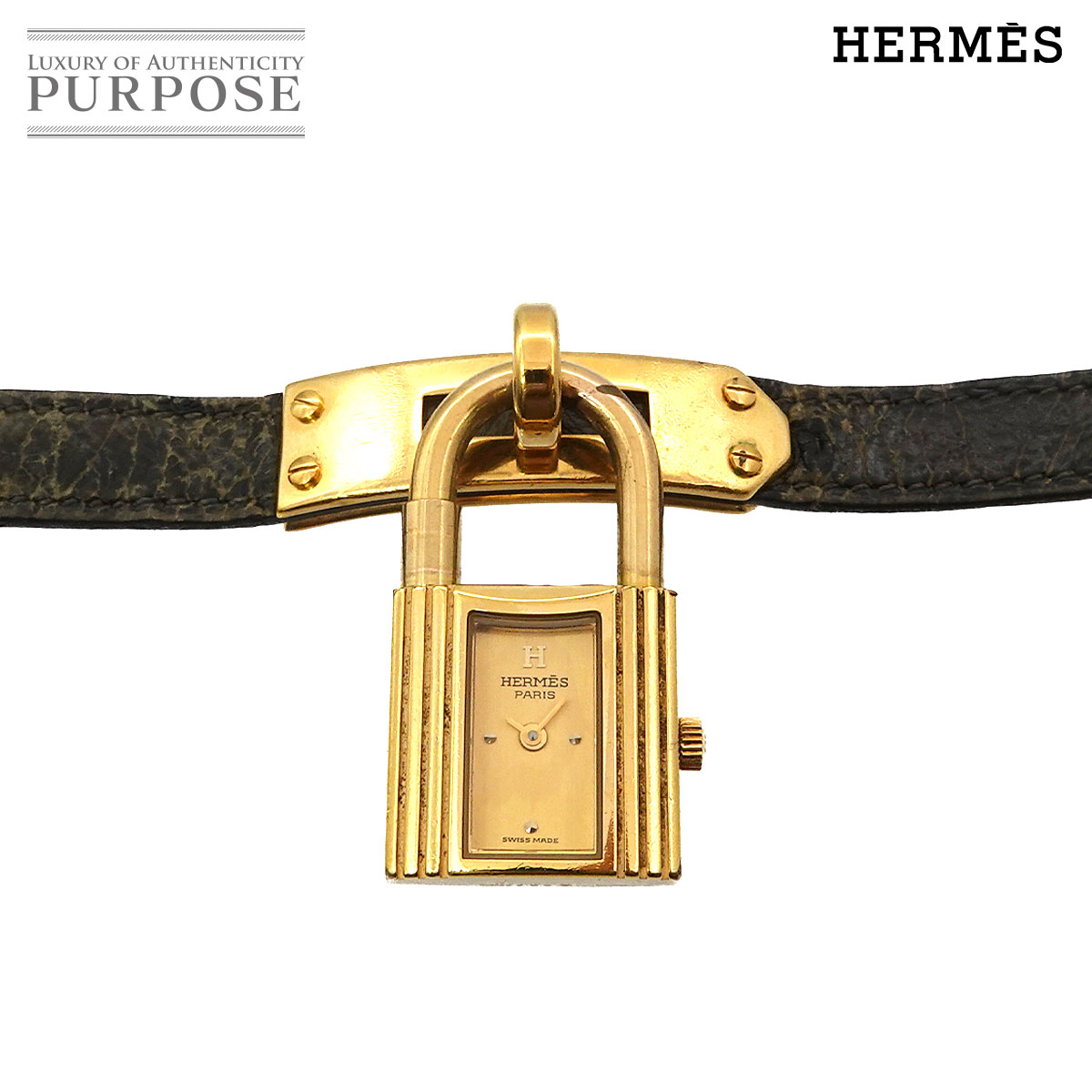 エルメス HERMES ケリーウォッチ ヴィンテージ レディース 腕時計 ゴールド クォーツ ウォッチ カデナ Kelly Watch 【中古】|VINTAGE LOVER PURPOSE