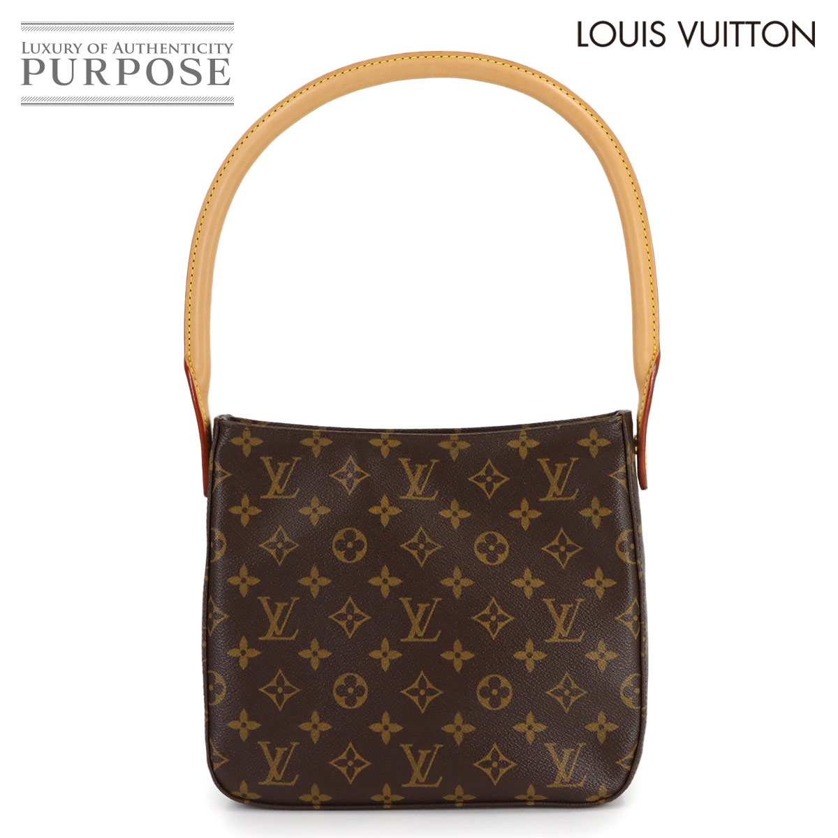 【新品負けず劣らず】 ルイ ヴィトン LOUIS VUITTON モノグラム ルーピング MM 肩部 御徒面子 赤銅色 M51146 Looping MM 【中古】