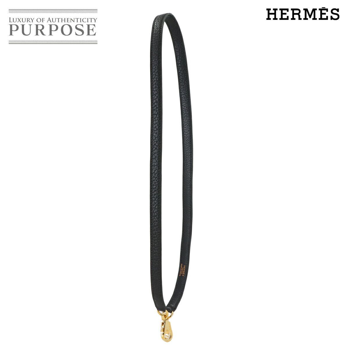 【新品同様】 エルメス HERMES ケリー ボリード ショルダー ストラップ フィヨルド ブラック ゴールド 金具 Shoulder strap 【中古】 99,000円