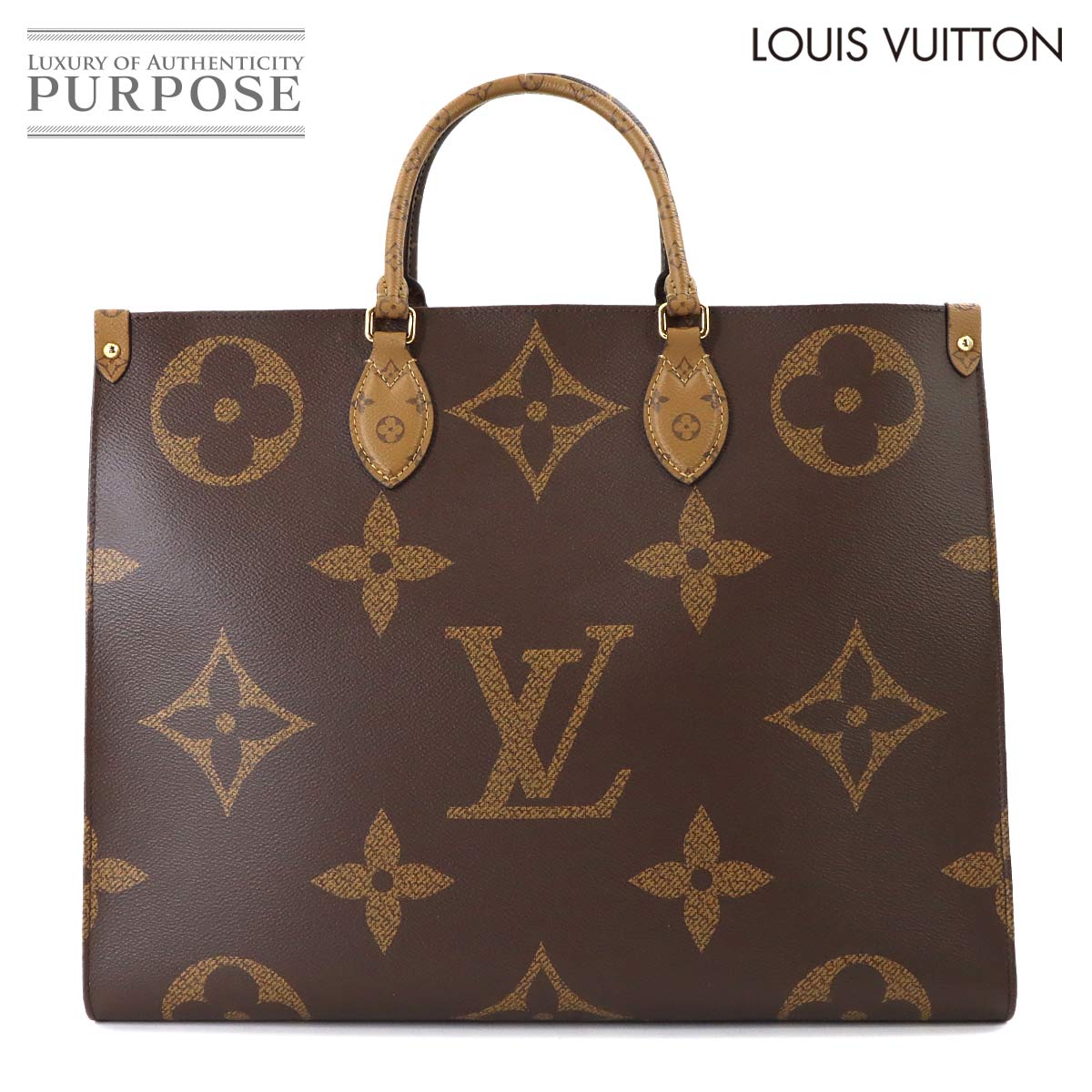 【新品同様】 ルイ ヴィトン LOUIS VUITTON モノグラム ジャイアント オンザゴー GM 2way トート ショルダー バッグ M45320 Onthego GM 【中古】