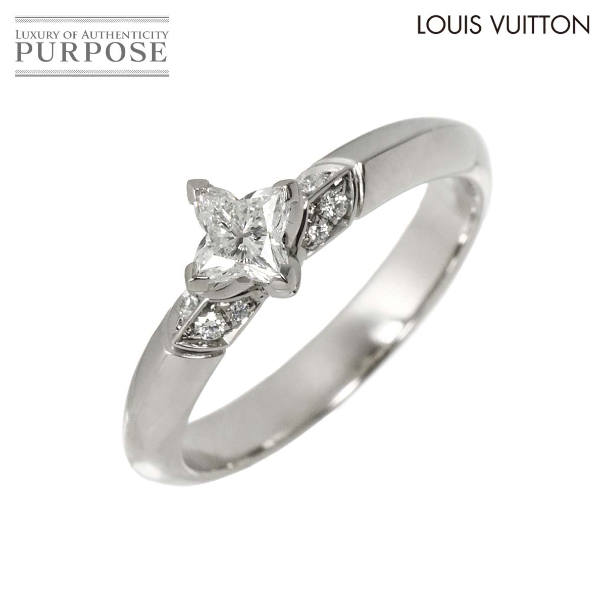 【新品同様】 ルイ ヴィトン LOUIS VUITTON ソリテール スター #51 リング ダイヤ Pt プラチナ 指輪 Diamond Ring【証明書付き】【中古】