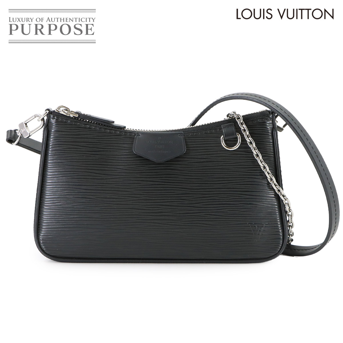 【新品同様】 ルイ ヴィトン LOUIS VUITTON エピ イージー ポーチ 2way ショルダー バッグ レザー ノワール M80471 Easy Pouch 【中古】