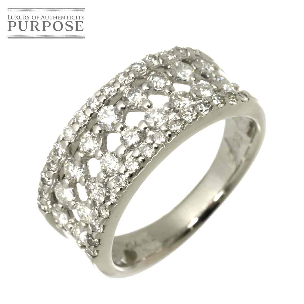 【新品仕上げ】 リング 11.5号 ダイヤ 0.93ct K14 WG ホワイトゴールド 585 指輪 Diamond Ring 【中古】|VINTAGE LOVER PURPOSE