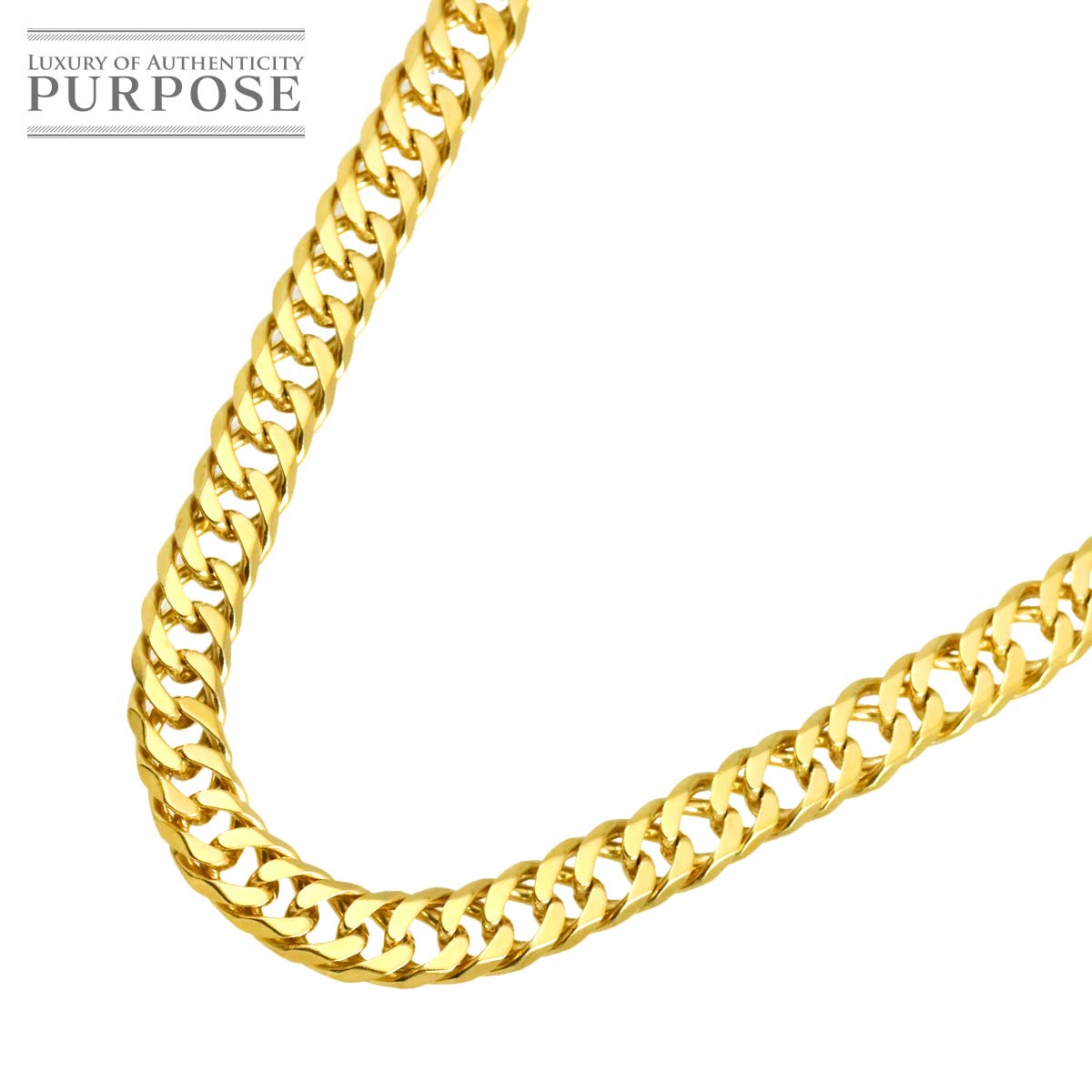 【新品仕上げ】 K18 喜平 ネックレス 67cm 6面ダブル 93.6g 幅7.4mm イエローゴールド 750 キヘイ kihei necklace【中古】｜VINTAGE LOVER PURPOSE
