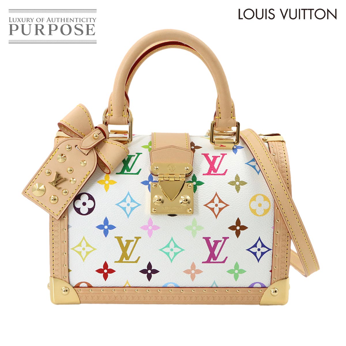 【未使用 展示品】 ルイ ヴィトン LOUIS VUITTON LVxTM モノグラム マルチカラー スピーディ トランク 20 2way ハンド ショルダー バッグ ブロン M27833 ゴールド 金具 RFID Speedy Bandouliere 【中古】|VINTAGE LOVER PURPOSE
