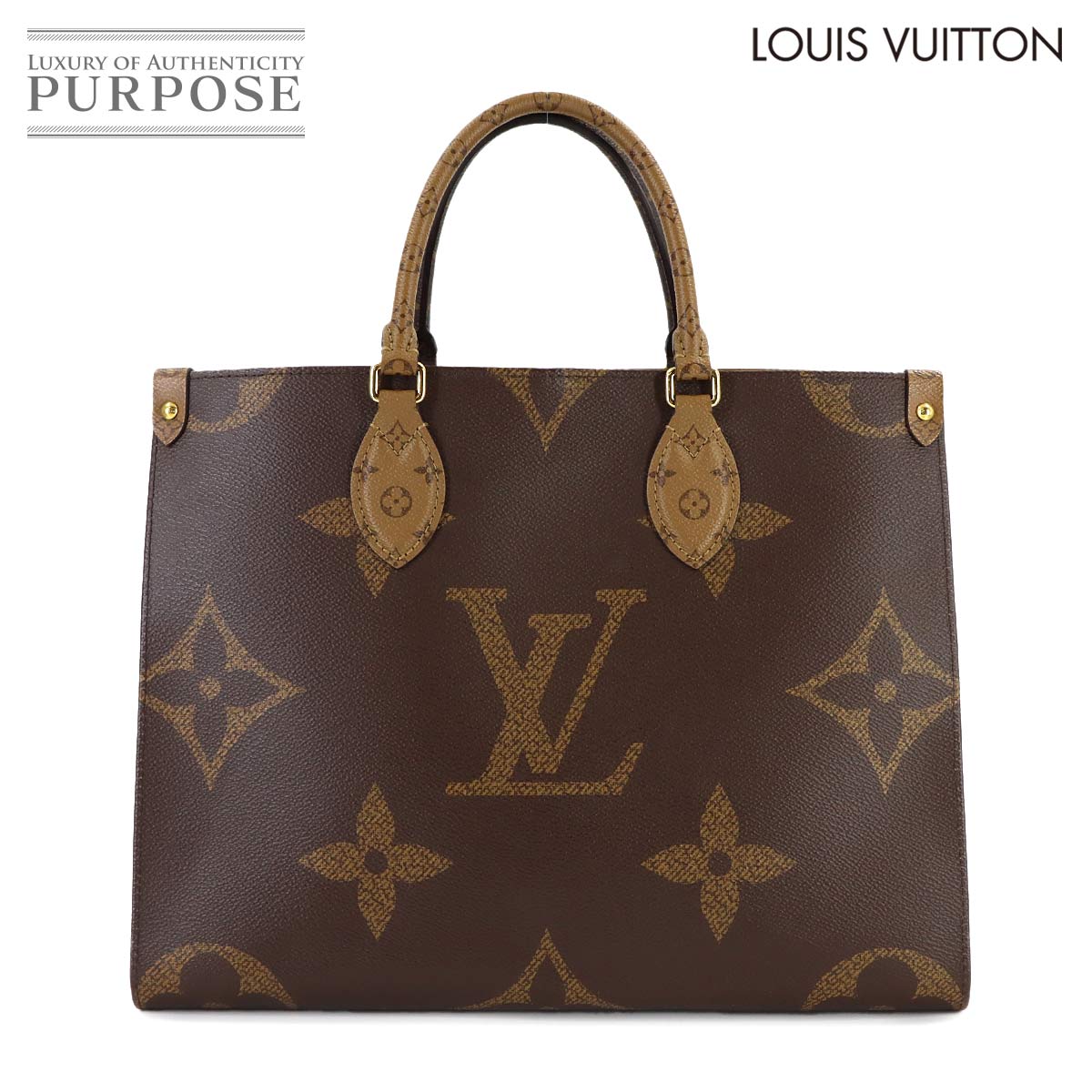 【新品同様】 ルイ ヴィトン LOUIS VUITTON ジャイアント モノグラム オンザゴー MM 2way トート ショルダー バッグ M45321 RFID Onthego MM 【中古】