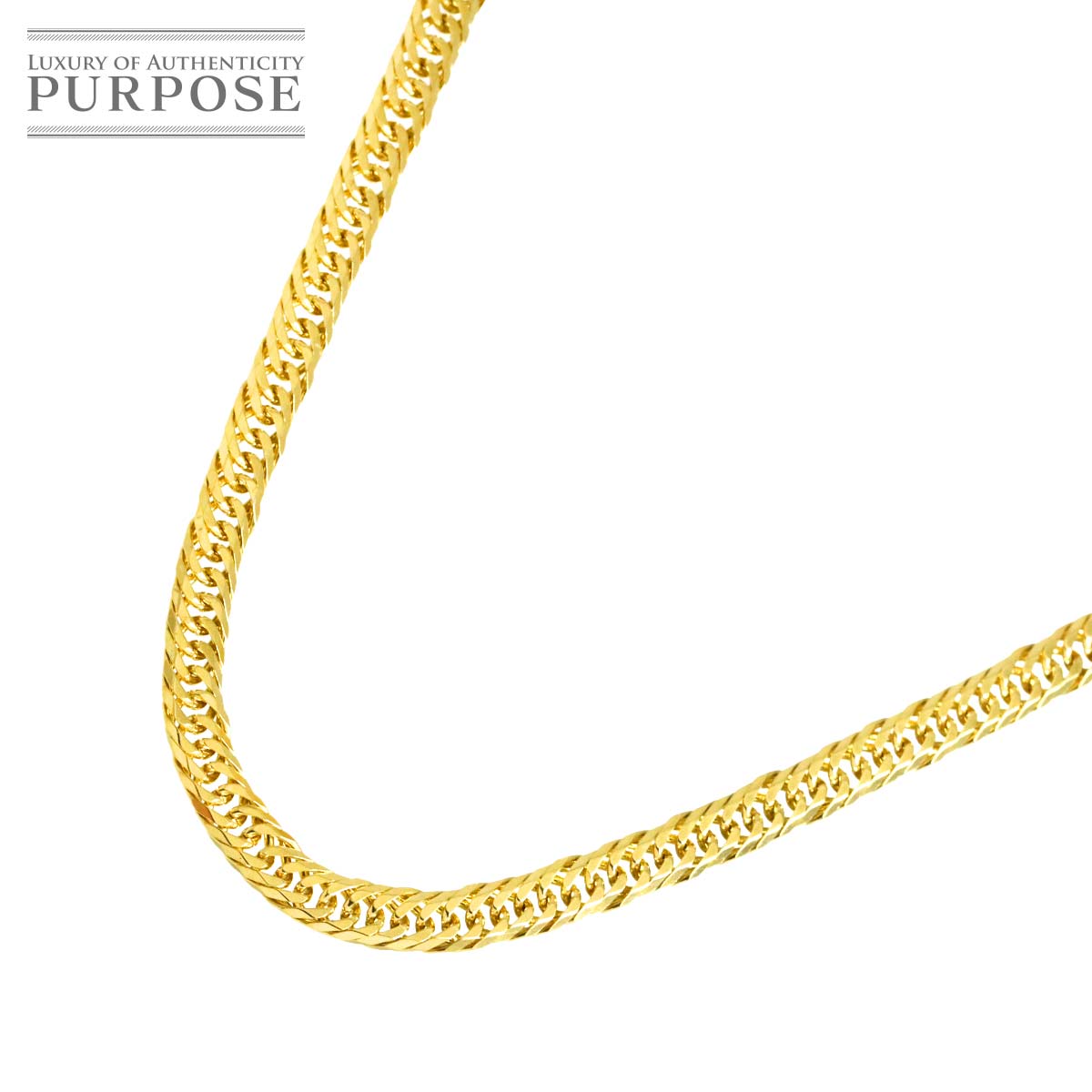 【新品仕上げ】 K18 喜平 ネックレス 50.5cm 6面ダブル 12.4g 幅3.1mm イエローゴールド 750 キヘイ kihei necklace【中古】|VINTAGE LOVER PURPOSE