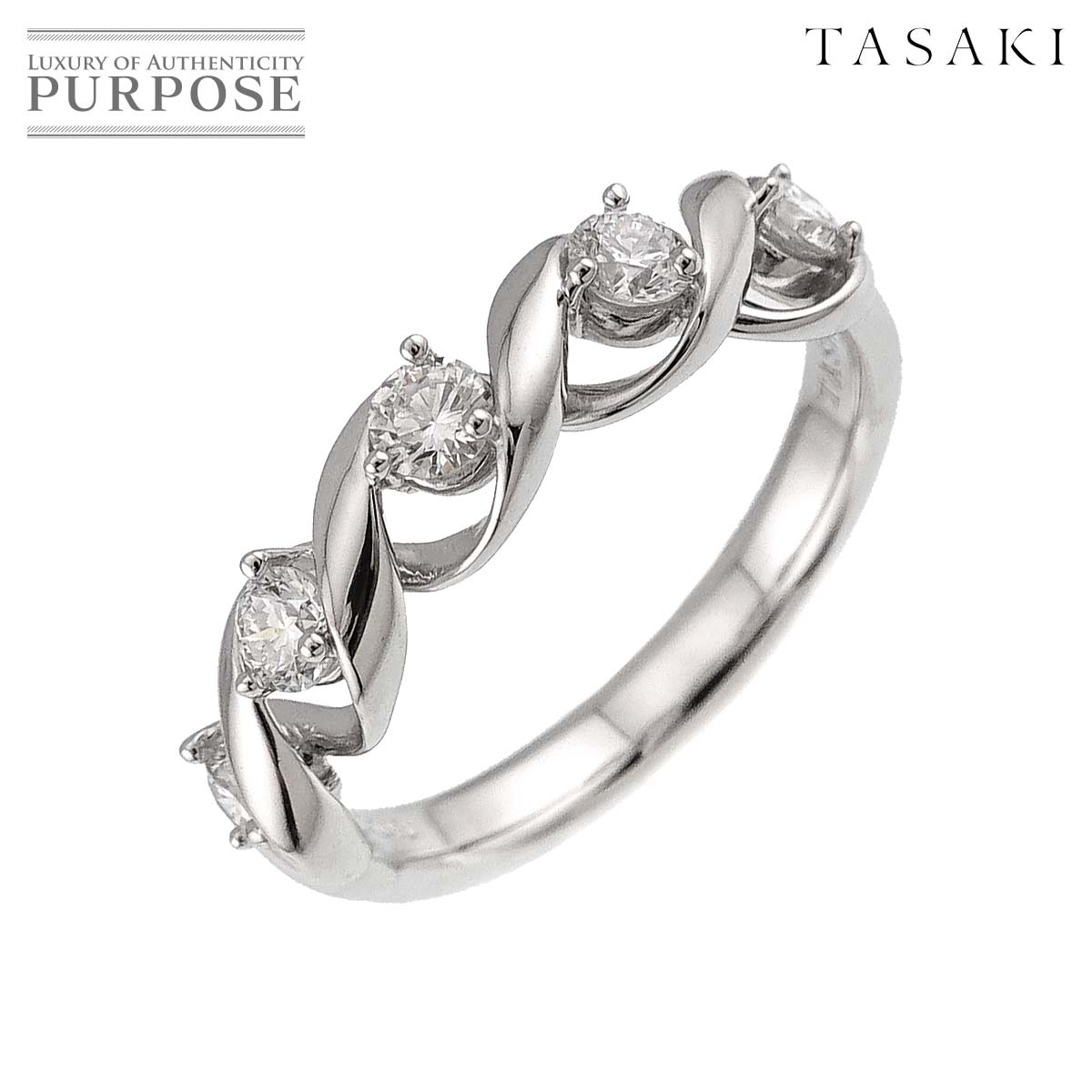 【新品同様】 タサキ TASAKI 12号 リング ダイヤ 0.43ct K18 WG ホワイトゴールド 750 指輪 田崎真珠 Diamond Ring【中古】｜VINTAGE LOVER PURPOSE