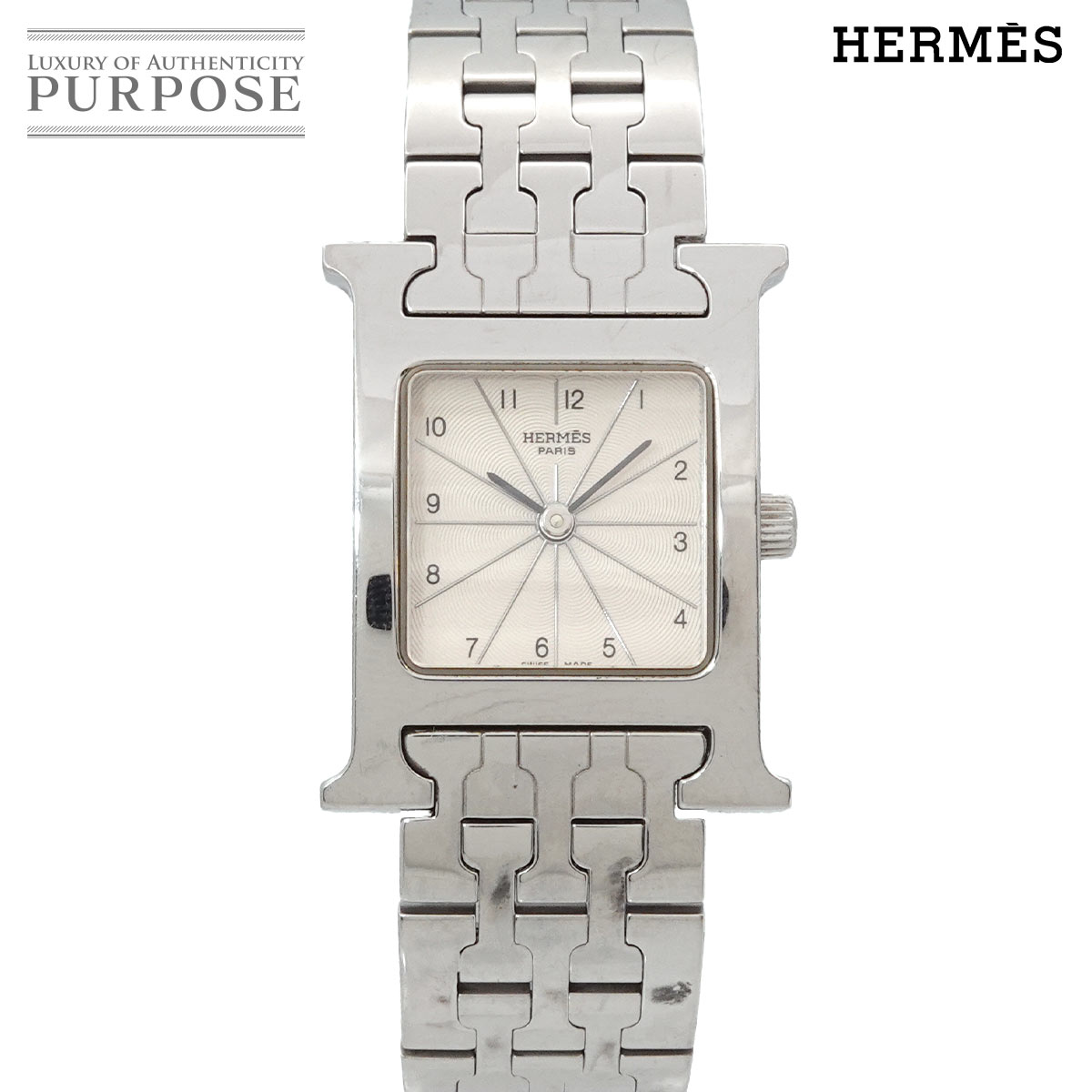 エルメス HERMES Hウォッチ HH1 210 レディース 腕時計 シルバー クォーツ ウォッチ H Watch 【中古】
