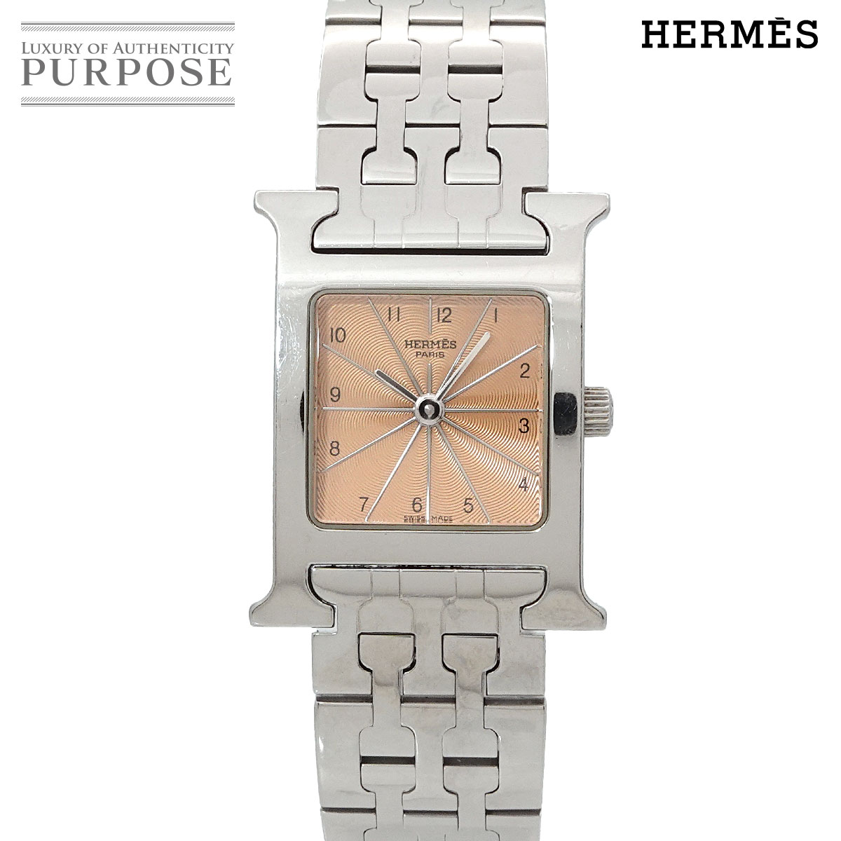 エルメス HERMES Hウォッチ HH1 210 レディース 腕時計 ピンク クォーツ ウォッチ H Watch 【中古】