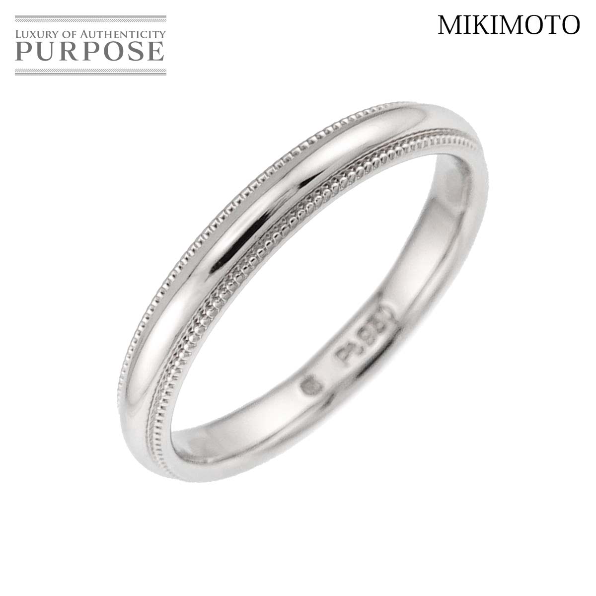【新品同様】 ミキモト MIKIMOTO ミルグレイン 6号 リング Pt プラチナ 指輪 Ring【中古】｜VINTAGE LOVER PURPOSE