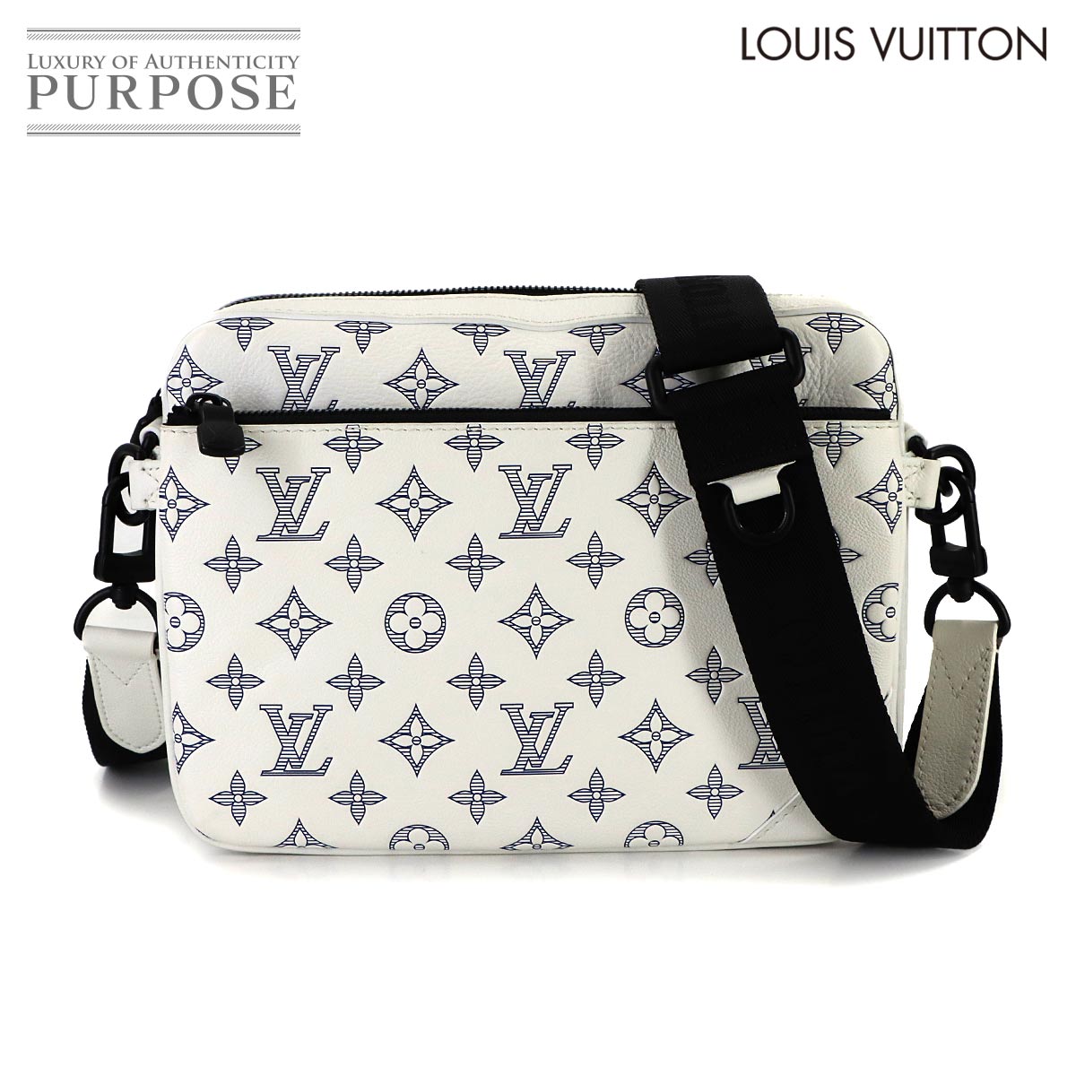 【新品負けず劣らず】 ルイ ヴィトン LOUIS VUITTON モノグラム 影ぼうし 3重協奏曲 飛脚屋 肩口 御徒面子 白いこと 米国海軍 M24754 RFID Trio Messenger 【中古】 バッグ・小物・ブランド雑貨-メンズバッグ