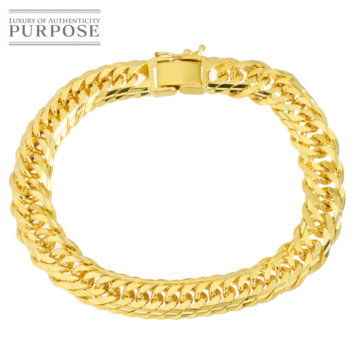 【新品仕上げ】 K18 喜平 ブレスレット 17cm 8面トリプル 30.4g 幅 8.2mm イエローゴールド 750 キヘイ kihei bracelet【中古】｜VINTAGE LOVER PURPOSE