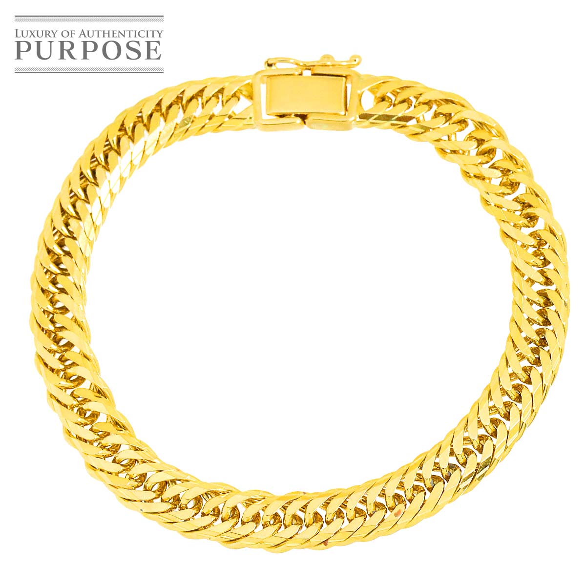 【新品仕上げ】 K18 喜平 ブレスレット 16.5cm 19.7g 幅6.5mm イエローゴールド 750 キヘイ kihei bracelet【中古】 247,500円