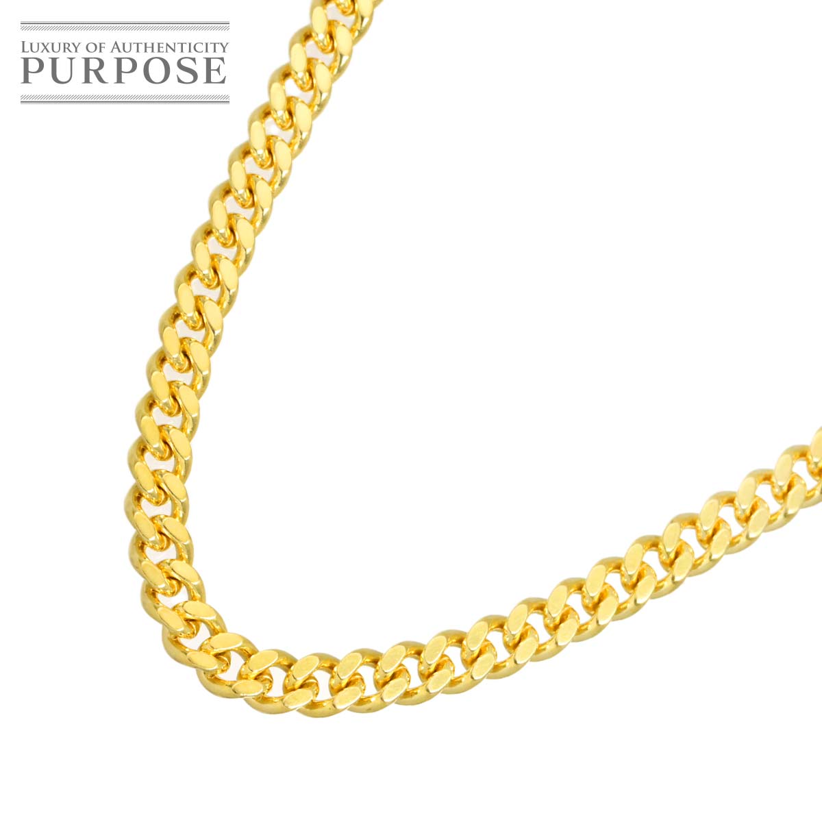 【新品仕上げ】 K18 喜平 ネックレス 60cm 2面 50.0g 幅4.6mm イエローゴールド キヘイ kihei necklace 【中古】