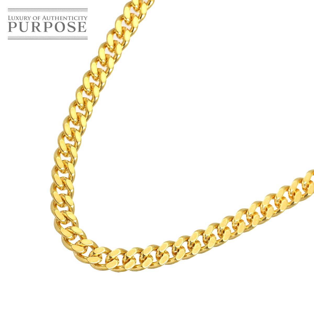 【新品仕上げ】 K18 喜平 ネックレス 60cm 2面 50.1g 幅4.6mm イエローゴールド キヘイ kihei necklace 【中古】｜VINTAGE LOVER PURPOSE