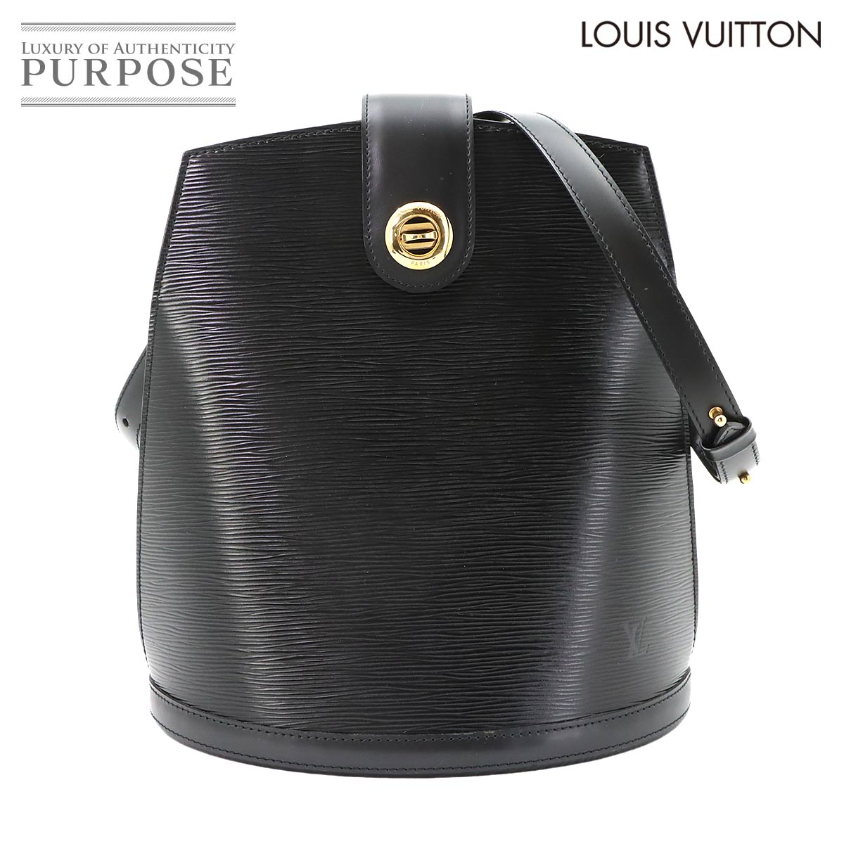 【新品負けず劣らず】 ルイ ヴィトン LOUIS VUITTON エピ クリュニー 肩先 御徒面子 なめし革 ノワール M52252 ゴールド 金具 Cluny 【中古】