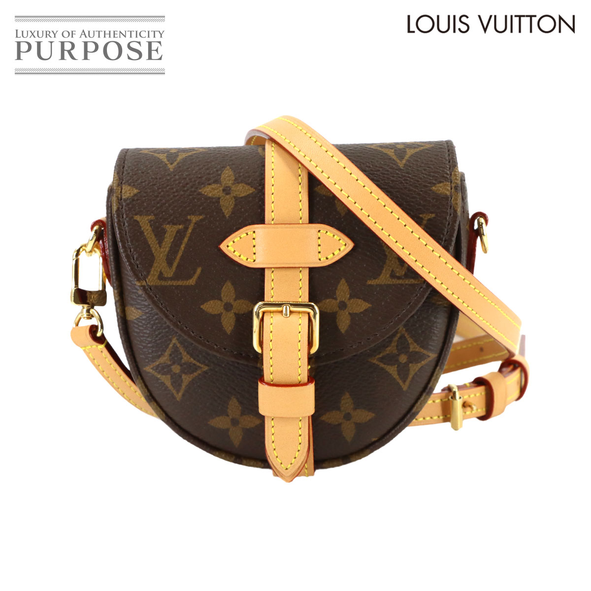 【未使用 展示品】 ルイ ヴィトン LOUIS VUITTON モノグラム ミクロ シャンティイ ショルダー バッグ ブラウン M46643 RFID Micro Chantilly 【中古】
