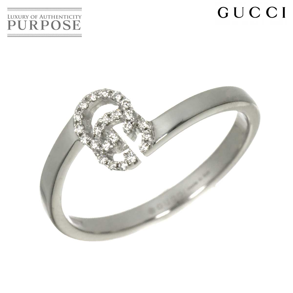 【新品同様】 グッチ GUCCI GG ランニング #11 リング ダイヤ K18 WG ホワイトゴールド 750 指輪 Diamond Ring【中古】｜VINTAGE LOVER PURPOSE