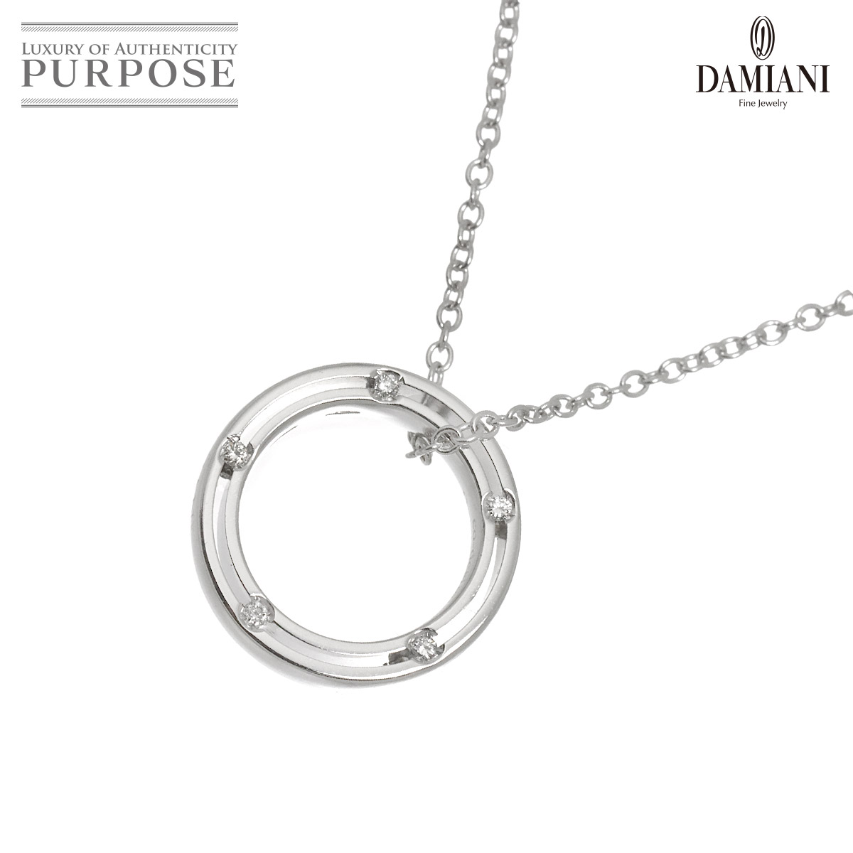 【新品同様】 ダミアーニ DAMIANI ディサイド ダイヤ ロング ネックレス 82cm K18 WG ホワイトゴールド 750 D-SIDE Diamond Necklace【中古】|VINTAGE LOVER PURPOSE