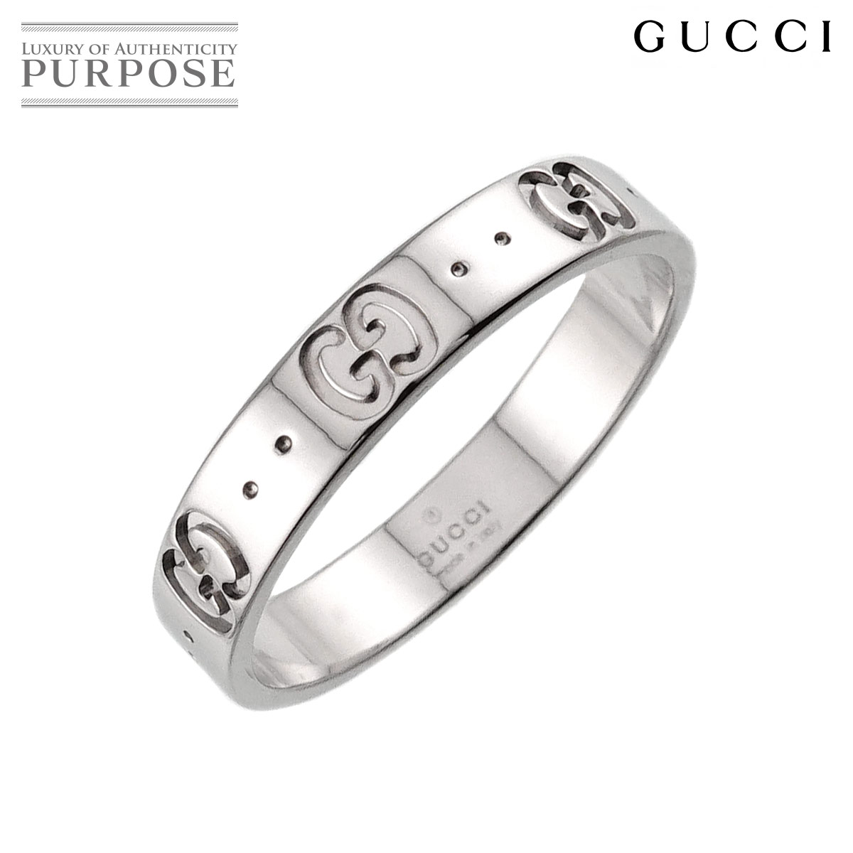 【新品同様】 グッチ GUCCI アイコン #21 リング K18 WG ホワイトゴールド 750 指輪 Icon Ring【中古】|VINTAGE LOVER PURPOSE