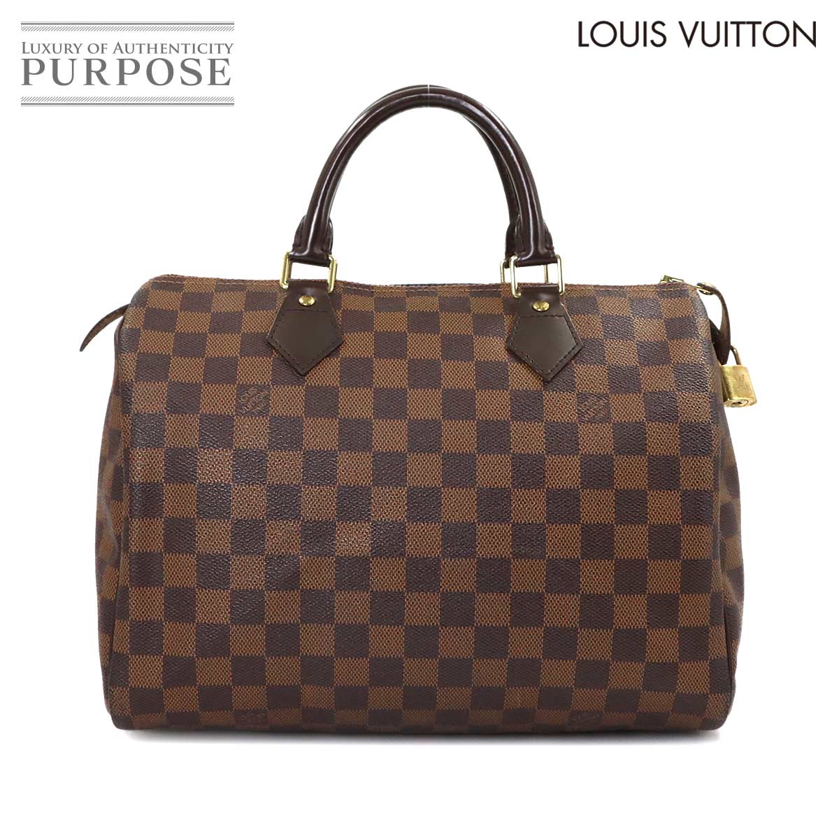 【美品】 ルイ ヴィトン LOUIS VUITTON ダミエ スピーディ 30 ハンド バッグ エベヌ ブラウン N41531 ゴールド 金具 Speedy 【中古】｜VINTAGE LOVER PURPOSE