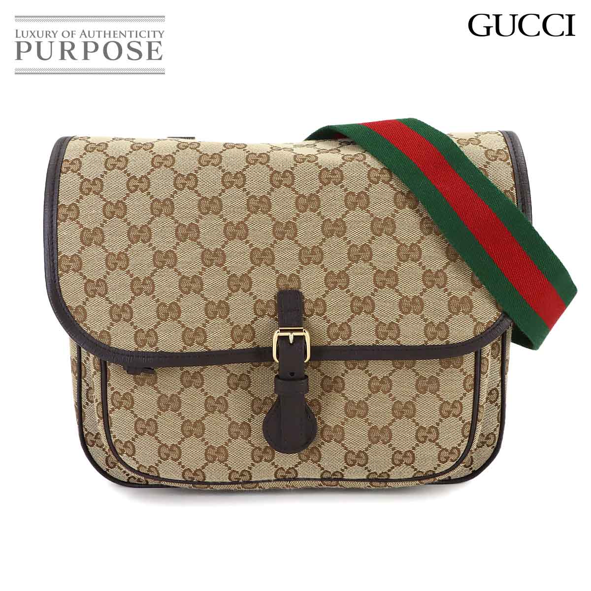 【未使用 展示品】 グッチ GUCCI GGキャンバス ショルダー バッグ レザー ベージュ ブラウン キッズ 793823 Shoulder Bag 【中古】｜VINTAGE LOVER PURPOSE