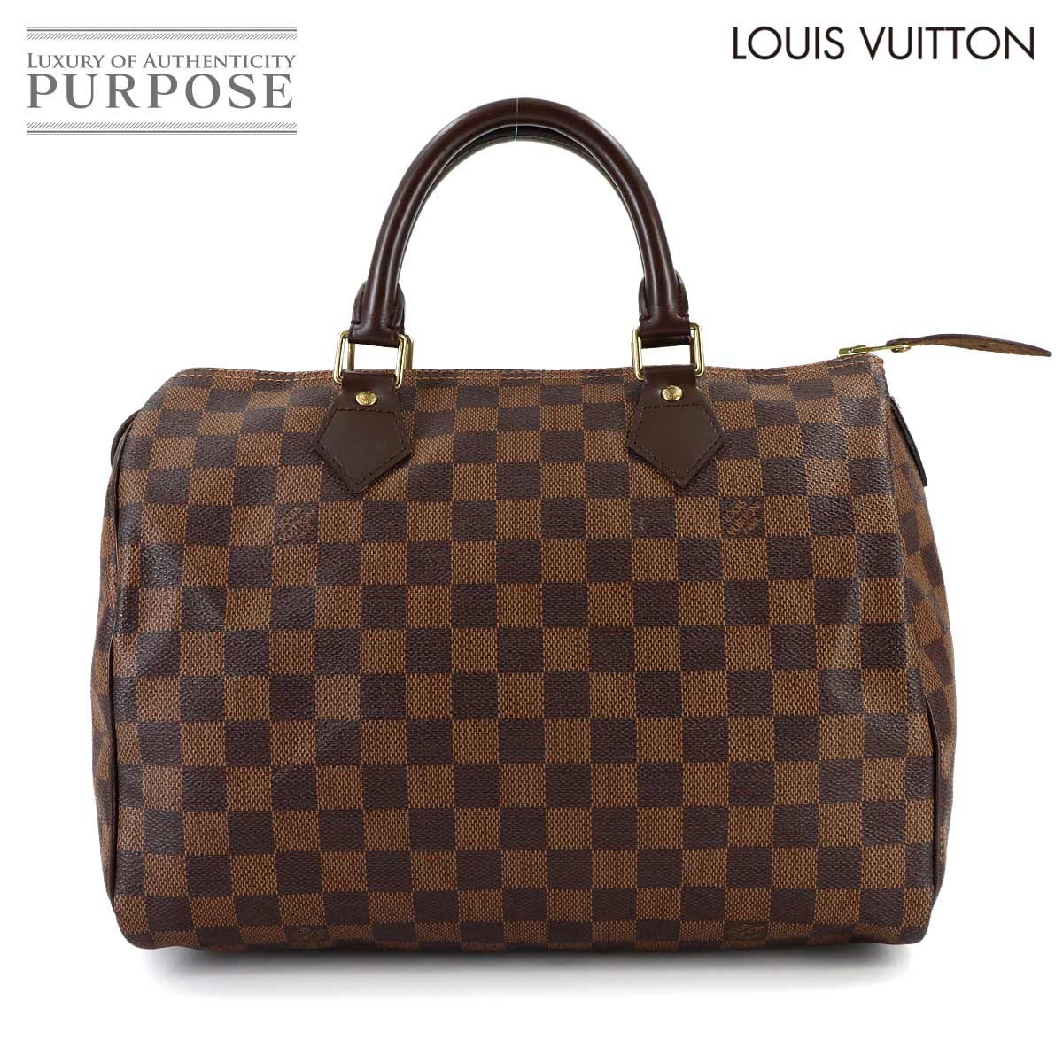 【新品同様】 ルイ ヴィトン LOUIS VUITTON ダミエ スピーディ 30 ハンド バッグ エベヌ ブラウン N41531 ゴールド 金具 Speedy 【中古】｜VINTAGE LOVER PURPOSE