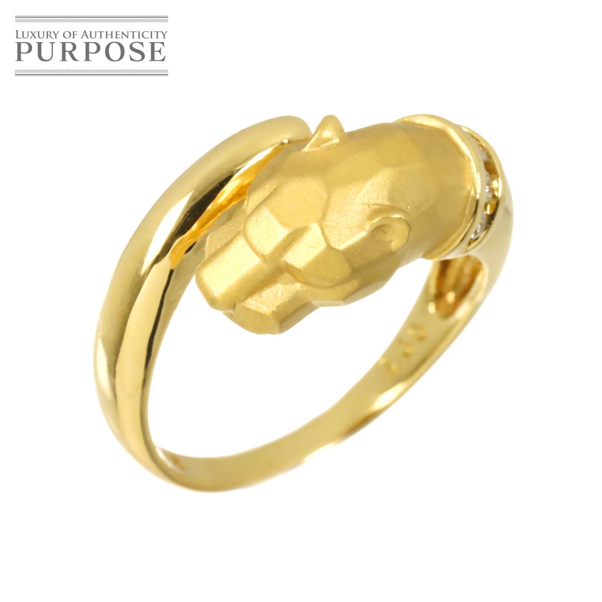【新品仕上げ】 リング 11.5号 ダイヤ 0.07ct K18 YG イエローゴールド 750 指輪 Diamond Ring 【中古】｜VINTAGE LOVER PURPOSE