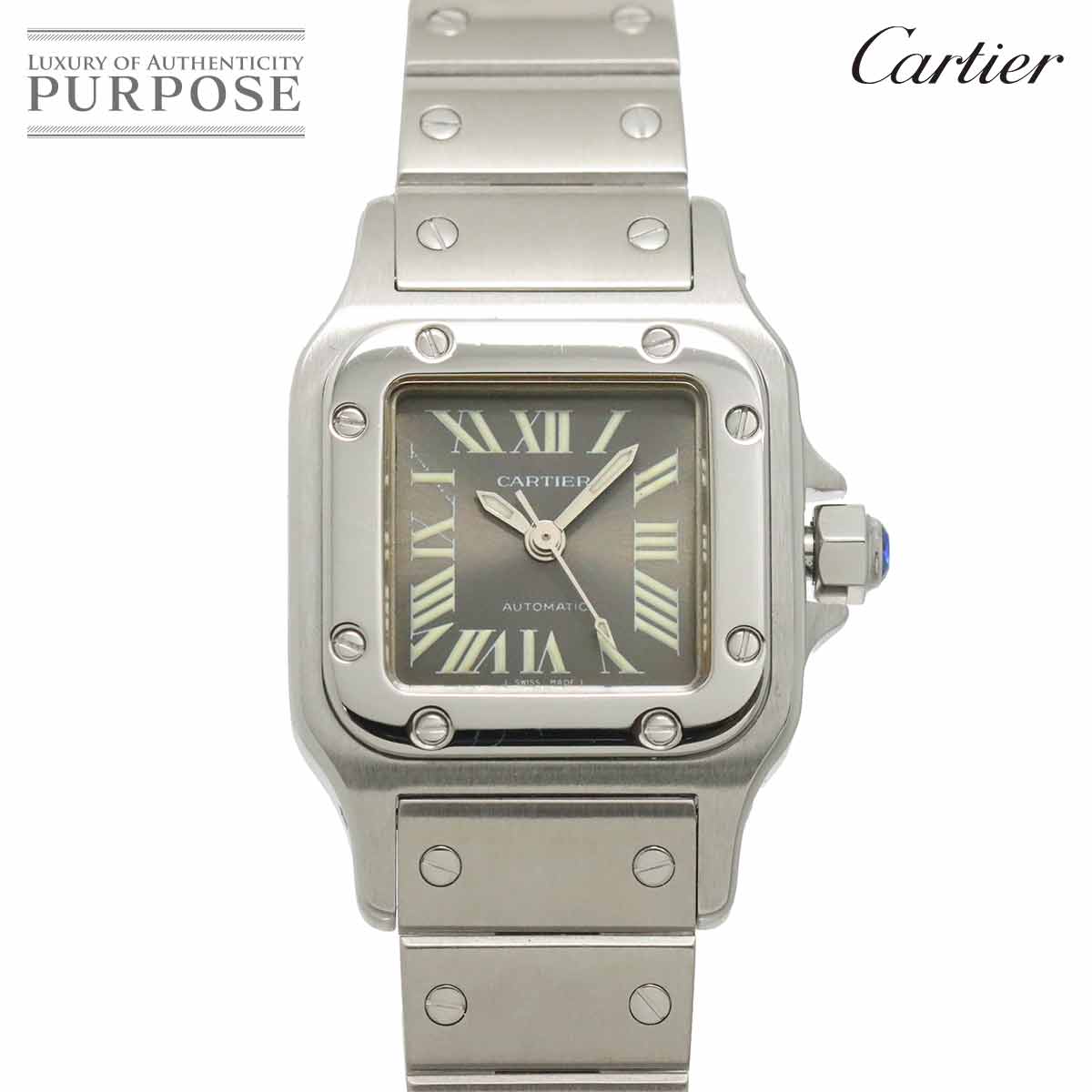 【OH 新品仕上げ 済み】 カルティエ Cartier サントスガルベSM W20066D6 レディース 腕時計 アジア限定 グレー 自動巻き ウォッチ Santos 【中古】｜VINTAGE LOVER PURPOSE