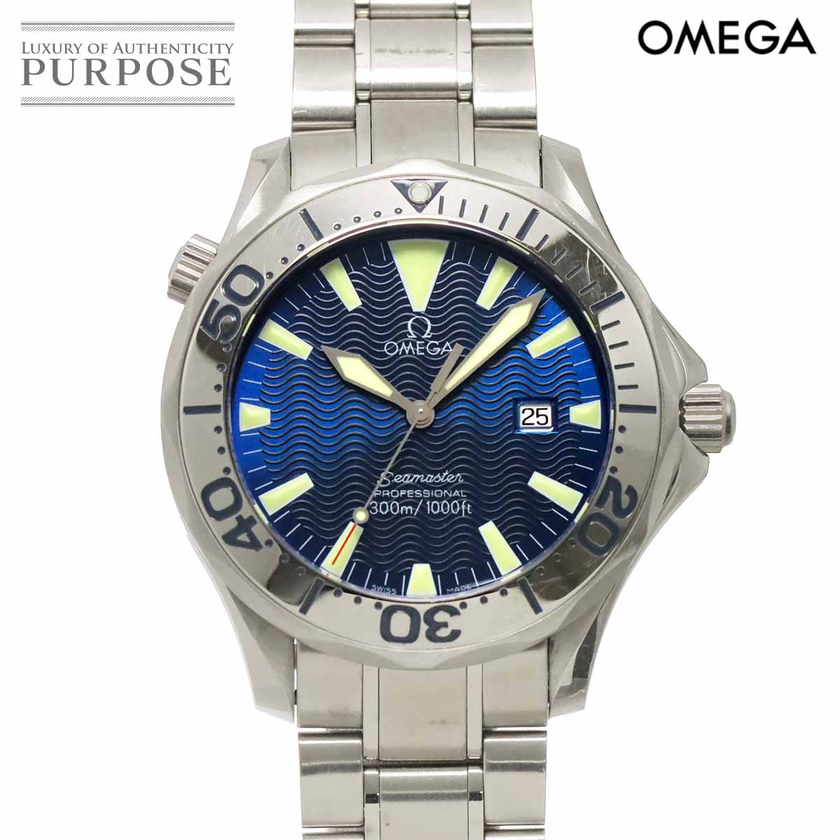 ゼロ OMEGA シーマスター 300 職業的 2265 80 メンズ ウオッチ デイト 米国海軍 石英 ご覧なさる Seamaster 【中古】