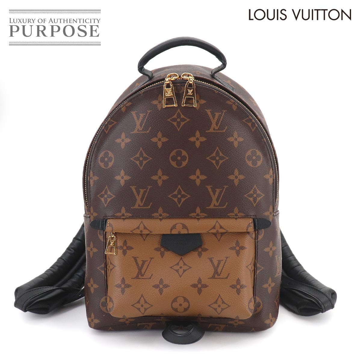 【新品負けず劣らず】 ルイ ヴィトン LOUIS VUITTON モノグラム 逆さま パームスプリングス うしろ側容器に並べる PM 赤銅色 M44870 RFID Palm Springs Backpack PM 【中古】