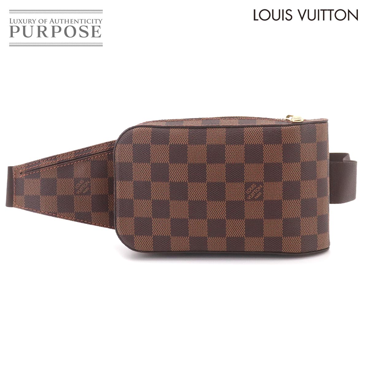 【未当て嵌める 見せびらかす品】 ルイ ヴィトン LOUIS VUITTON ダミエ ジェロニモス 上半身 御徒面子 酉の方角 合切袋 エベヌ 赤銅色 N51994 Damier Geronimos 【中古】