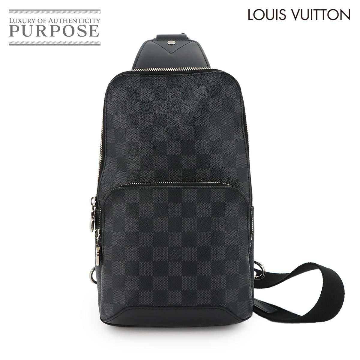 【新品負けず劣らず】 ルイ ヴィトン LOUIS VUITTON ダミエ グラフィット 大通り スリング 御徒面子 上半身 御徒面子 黒いこと N41719 Avenue Sling Bag 【中古】