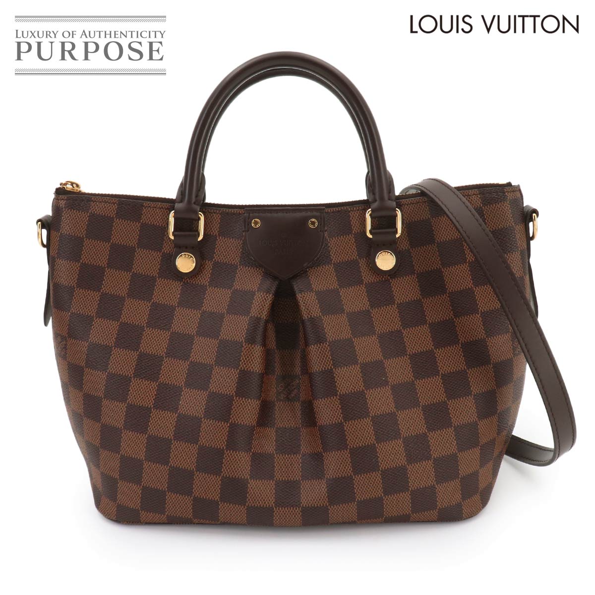 【新品負けず劣らず】 ルイ ヴィトン LOUIS VUITTON ダミエ シエナ PM 2way お手て 肩肉 御徒面子 エベヌ N41545 Siena PM 【中古】