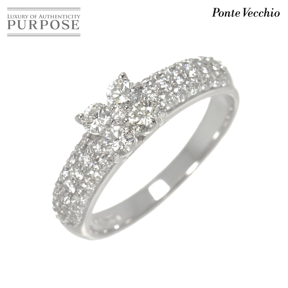 【新品同様】 ポンテヴェキオ Ponte Vecchio 10号 リング ダイヤ 0.70ct K18 WG ホワイトゴールド 750 指輪 Diamond Ring【中古】｜VINTAGE LOVER PURPOSE