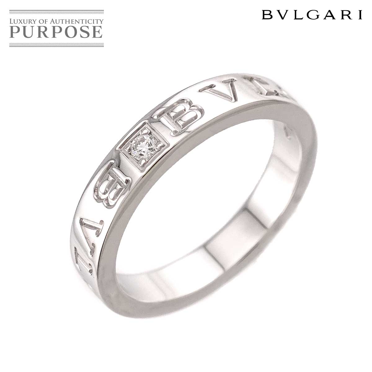 【新品同様】 ブルガリ BVLGARI ビーゼロワン エッセンシャル 18号 リング ダイヤ 1P K18 WG ホワイトゴールド 750 指輪 B-ZERO1 Ring【中古】|VINTAGE LOVER PURPOSE