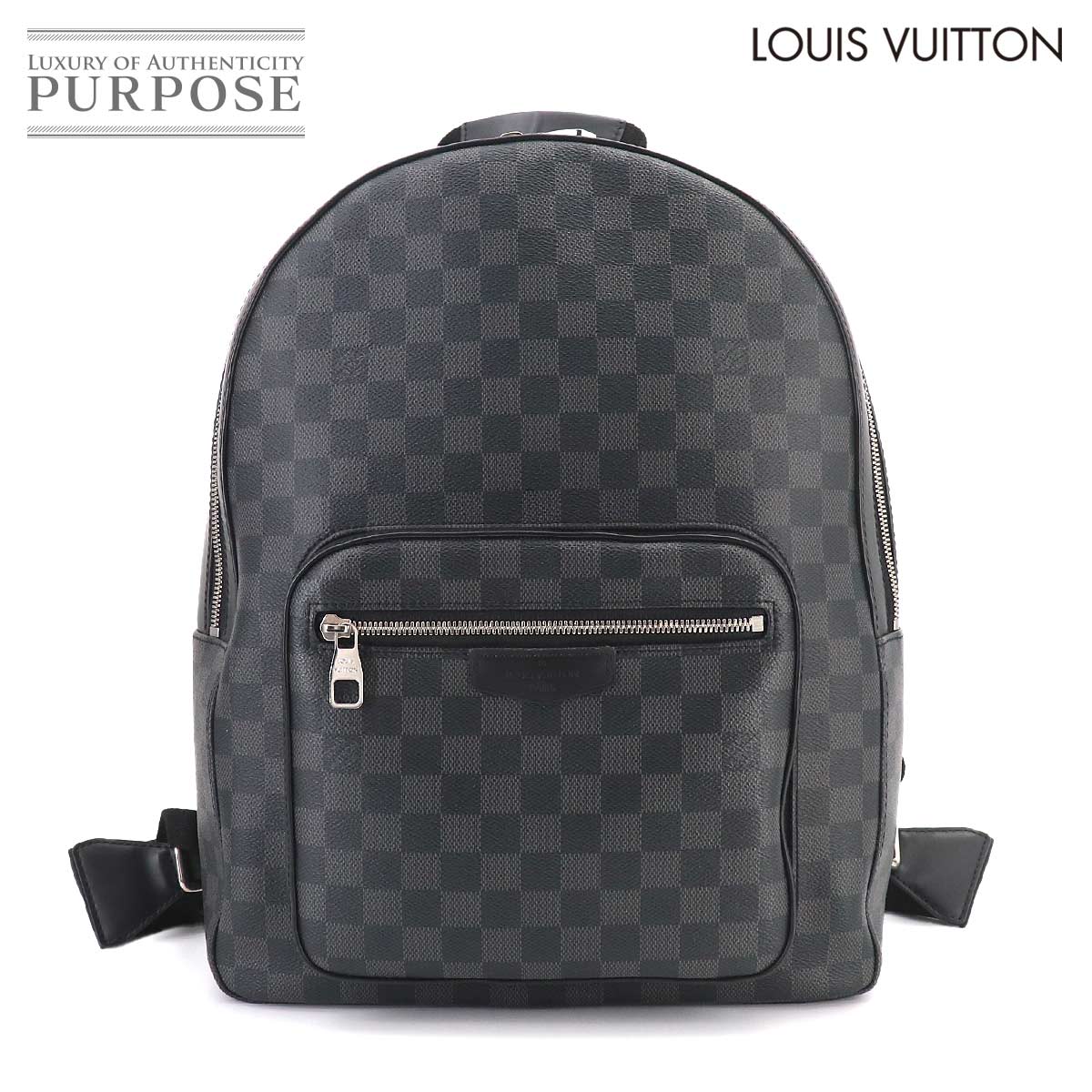 【新品負けず劣らず】 ルイ ヴィトン LOUIS VUITTON ダミエ グラフィット ジョッシュ うしろ側風呂敷き包み 背嚢 黒いこと 薄墨色 N41473 Josh Back Pack 【中古】