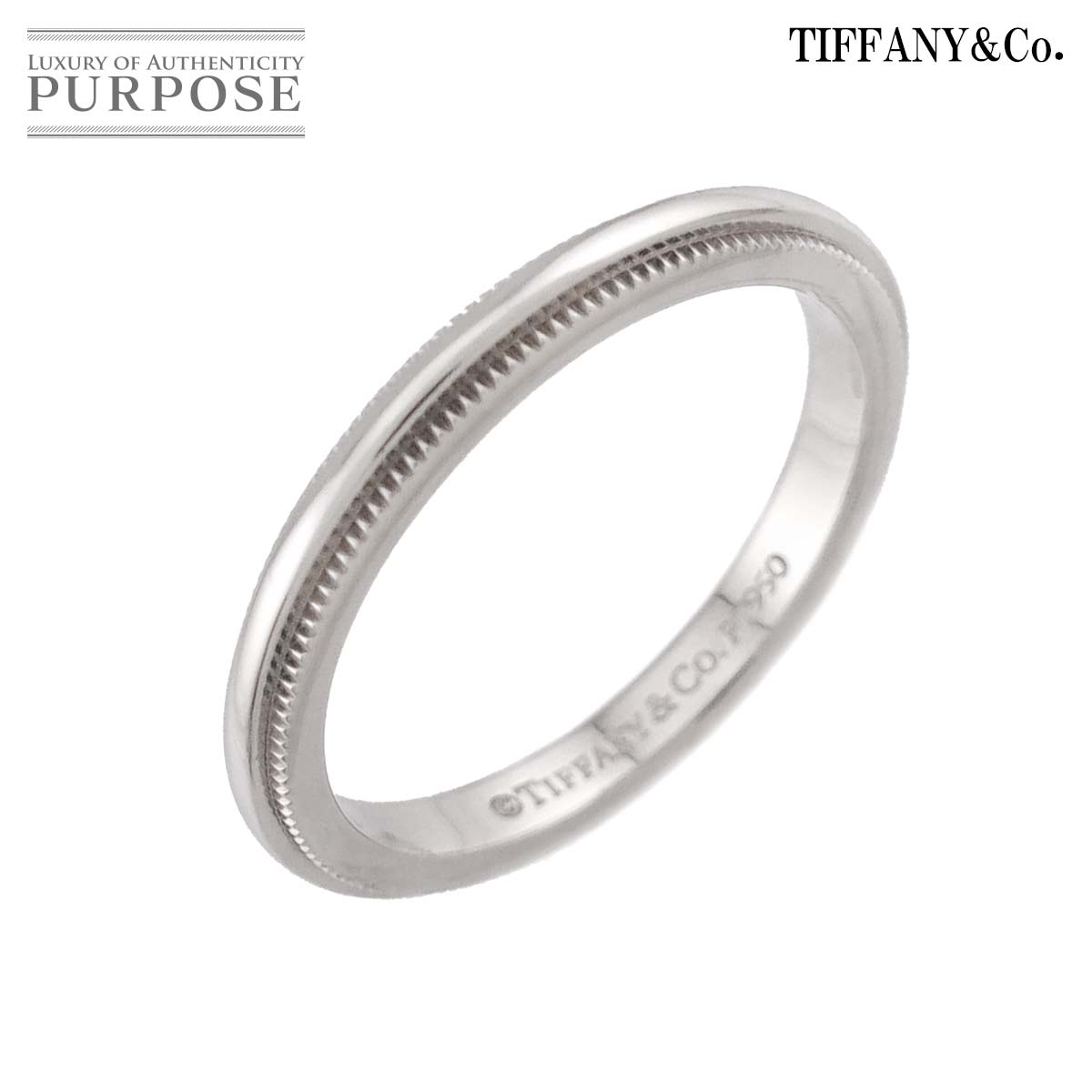 【新品同様】 ティファニー TIFFANY&CO. ミルグレイン 6.5号 リング 幅2mm Pt プラチナ 指輪 トゥギャザー Milgrain Ring 【中古】｜VINTAGE LOVER PURPOSE