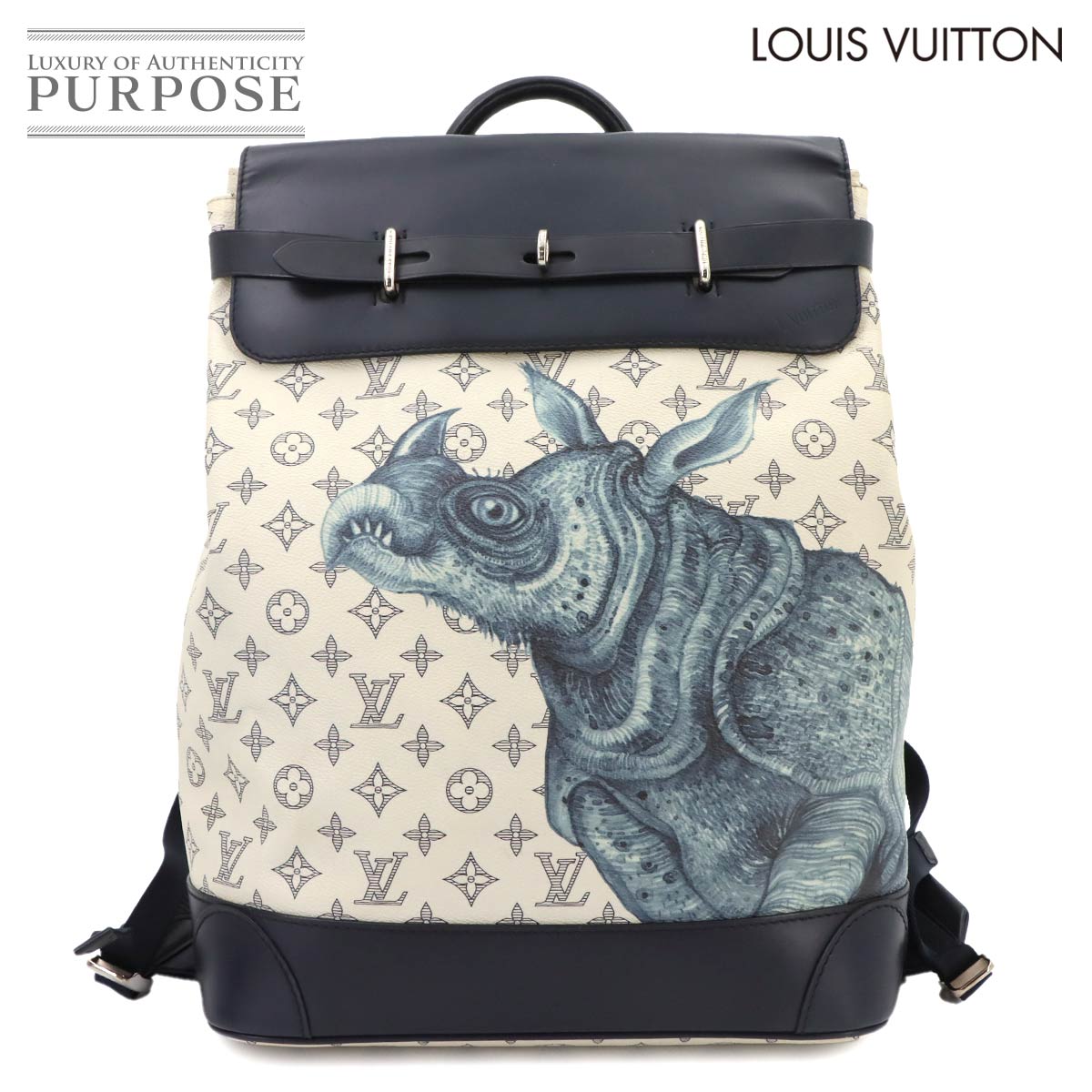 ルイ ヴィトン LOUIS VUITTON モノグラム サバナ スティーマー うしろ側容器に並べる 背嚢 チャップマン ライノ 犀 デュンヌ M54125 Steamer Backpack 【中古】