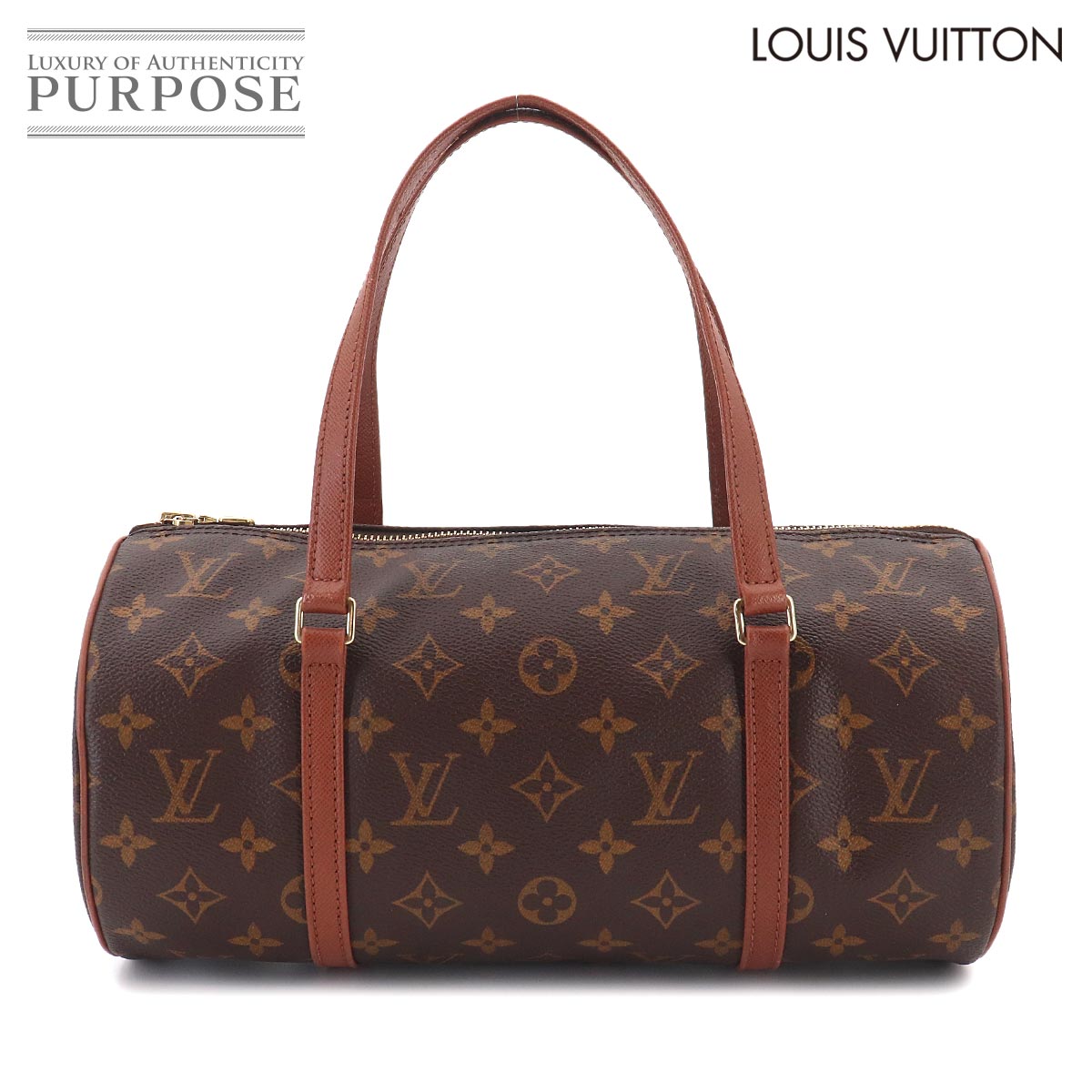 【美品】 パピヨン 30 ルイ ヴィトン LOUIS VUITTON モノグラム お手て 御徒面子 M51365 ゴールド 金具 Papillon 30 【中古】