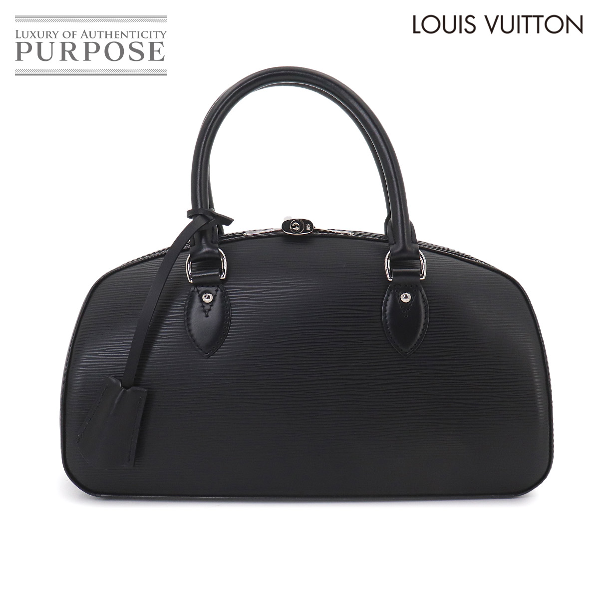 【未当て嵌める 見せびらかす品】 ルイ ヴィトン LOUIS VUITTON エピ ジャスミン お手て 御徒面子 なめし革 ノワール M52852 黒いこと しろがね色 金具 Epi Jasmine 【中古】