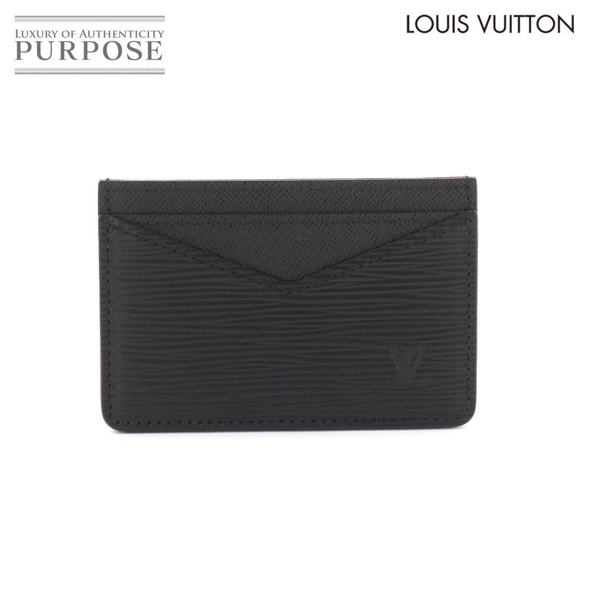 【未当てはめる 見せびらかす品】 ルイ ヴィトン LOUIS VUITTON エピ ネオ ポルトカルト 歌留多容れもの 名刺入れ なめし革 ノワール 黒いこと M67210 RFID Neo Card Holder 【中古】