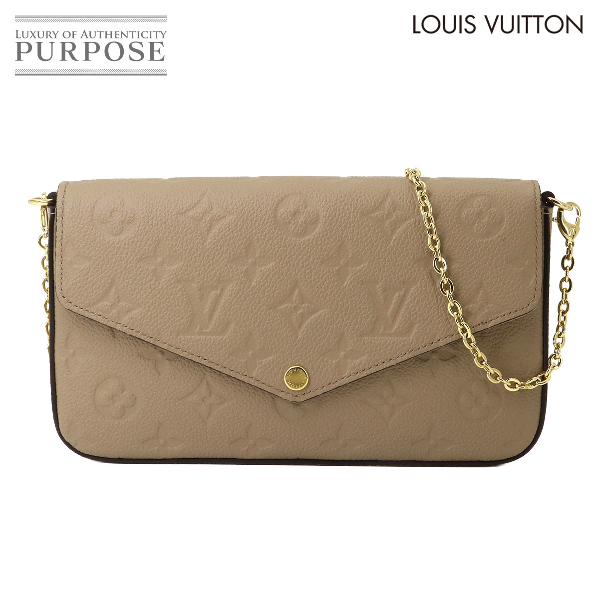 【未当て嵌める 見せびらかす品】 ルイ ヴィトン LOUIS VUITTON モノグラム アン工業プラント ポシェット フェリシー チェーン店 ウォレット なめし革 トゥルトレール M82609 RFID Pochette Felice 【中古】