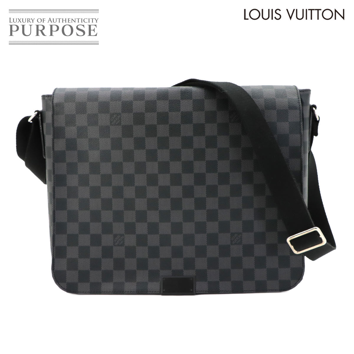 【新品負けず劣らず】 ルイ ヴィトン LOUIS VUITTON ダミエ グラフィット ディストリクト GM 肩肉 御徒面子 黒いこと N41271 District GM 【中古】