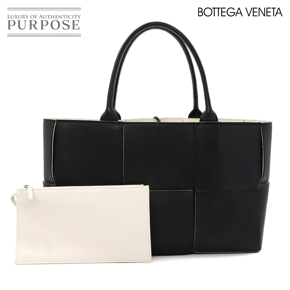 【新品負けず劣らず】 ボッテガ ヴェネタ BOTTEGA VENETA イントレチャート 並み並み アルコ トート 御徒面子 なめし革 黒いこと 609175 合切袋付き添い人 Intrecciato Small Arco Tote Bag 【中古】