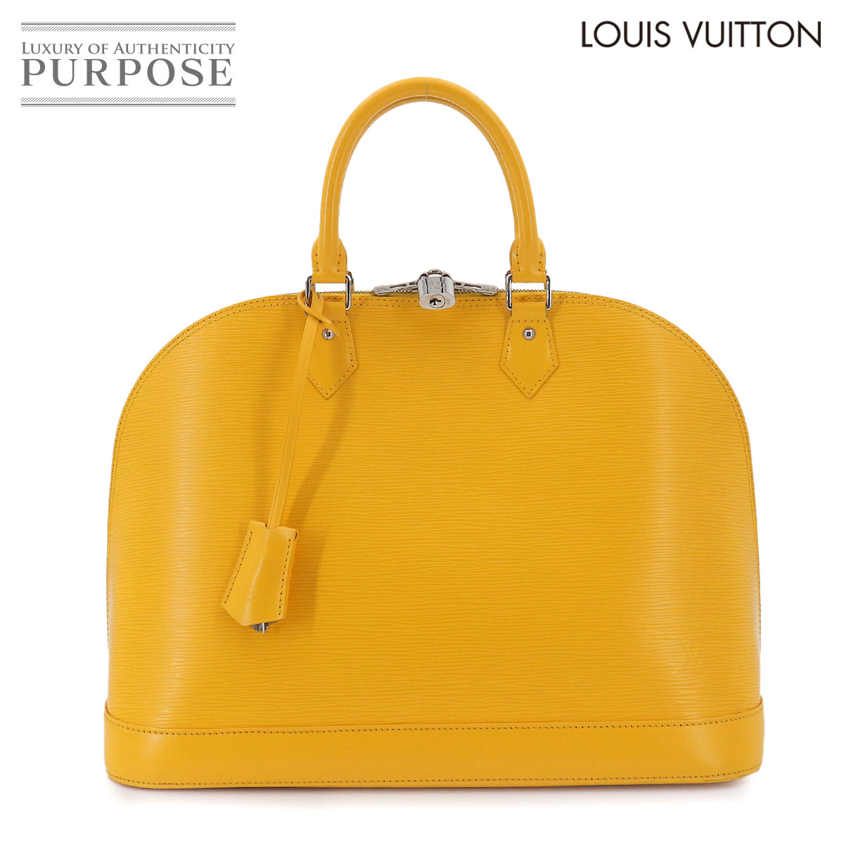 【新品負けず劣らず】 アルマ GM ルイ ヴィトン LOUIS VUITTON エピ お手て 御徒面子 なめし革 シトロン M40629 しろがね色 金具 Epi Alma GM 【中古】