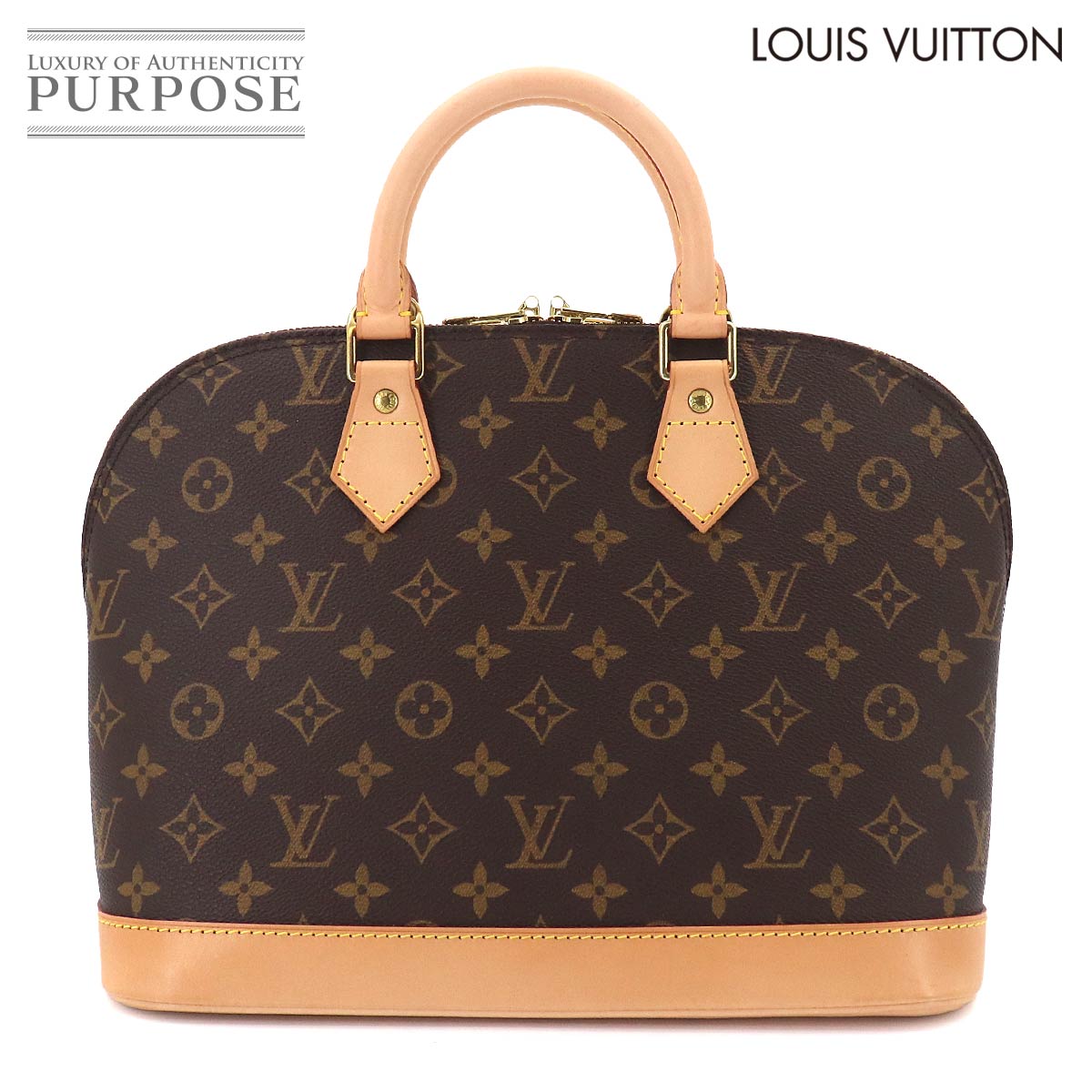 【新品負けず劣らず】 ルイ ヴィトン LOUIS VUITTON モノグラム アルマ お手て 御徒面子 赤銅色 M51130 ゴールド 金具 Monogram Alma 【中古】